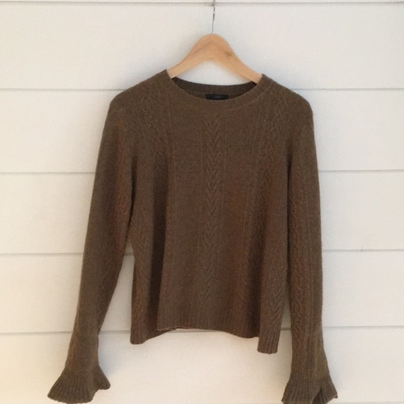 J Crew Cable Knit Wool Blend Sweater - Picture 1 of 8